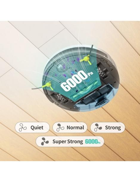 Tesvor S7 Pro Robot Aspirapolvere Con Funzione Mop Aspirazione 6000Pa Navigazione Laser Pattumiera 600ml