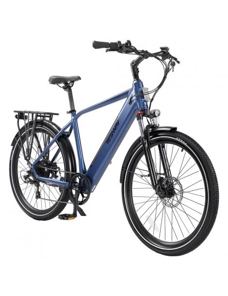 TESWAY STRIDER Bici Elettrica Motore Da 250W Batteria Da 48V 12Ah Pneumatici Da 27 5*2 4 Pollici - Blu