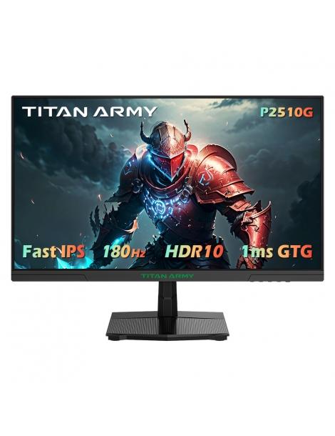 TITAN ARMY P2510G Monitor da gioco piatto 24 5 pollici 16:9 Fast IPS FHD 180Hz a bassa luminosità blu 1ms GTG HDR10