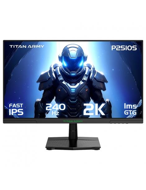 TITAN ARMY P2510S Flat Monitor Da Gioco 16:9 24 5 Pollici Fast IPS QHD 240Hz 2K 1ms GTG Cura Degli Occhi VESA 100x100mm