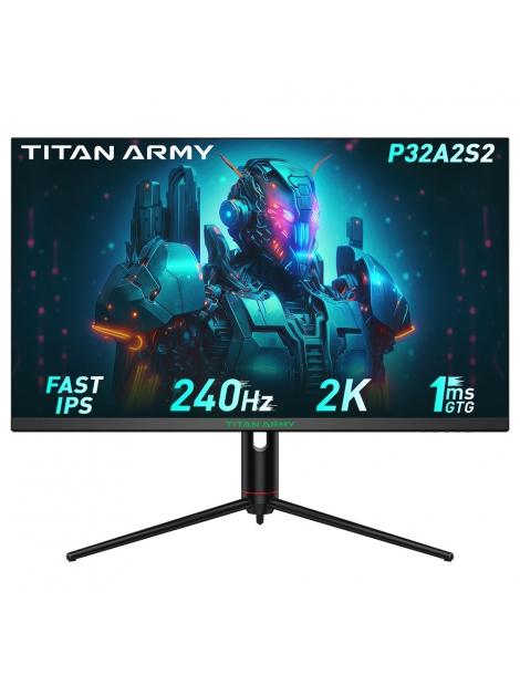 TITAN ARMY P32A2S2 Monitor Da Gioco Piatto 32 Pollici 2K QHD 240Hz HDR400 1ms GTG Risposta Rapida