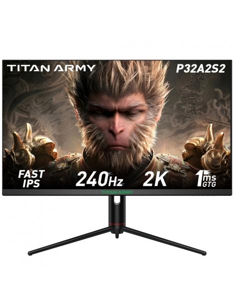 TITAN ARMY P32A2S2 Monitor da gioco piatto 32 pollici 2K QHD 240Hz HDR400 1ms GTG Risposta rapida