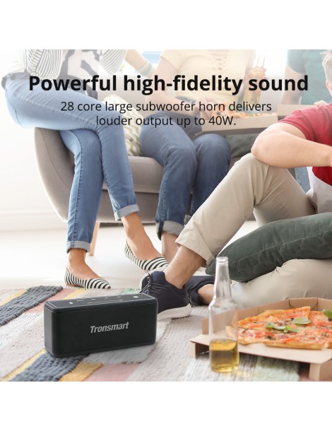 Tronsmart Element Mega SoundPulse™ Altoparlante Bluetooth 5.0 Con Uscita Fino A 40W Suono Digitale 3D Controllo Touch - Nero