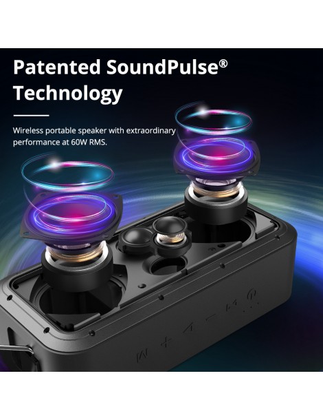 Tronsmart Force Pro 60W Speaker Bluetooth ATS2835 IPX7 - Nero