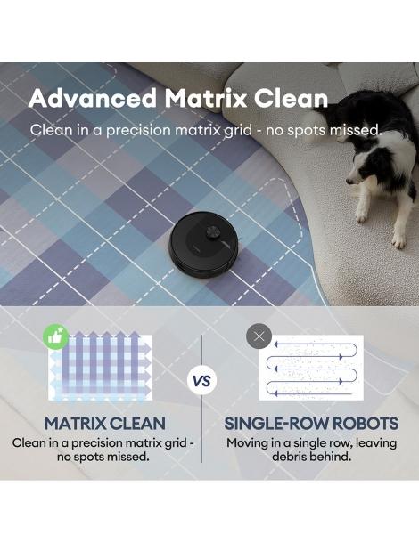 Ultenic D10 Robot Aspirapolvere 15min LiDAR Quick Map 4000Pa Suction 120min Carpet Auto-Boost - Nero