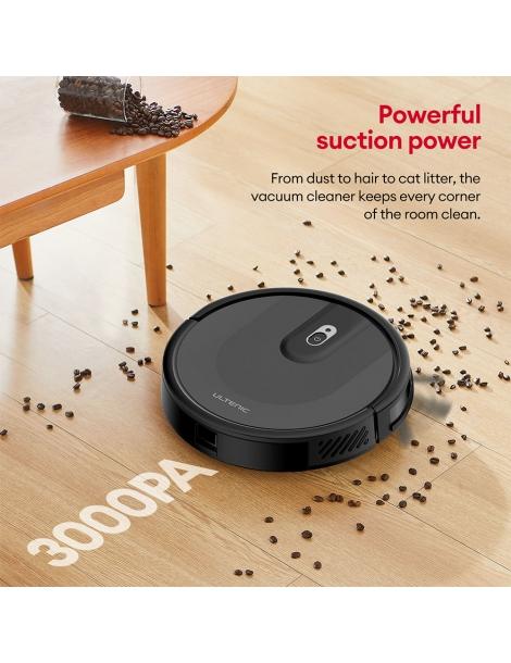 Ultenic D5 Robot Aspirapolvere Aspirazione Potente 3000Pa 120min Max. Tempo Di Funzionamento 3 Modalità Di Pulizia - Nero