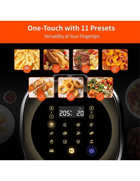 Ultenic K10 Friggitrice Ad Aria Senza Olio APP E Controllo Vocale 5L Forno Elettrico Caldo Senza Olio Cuocitore Intelligente