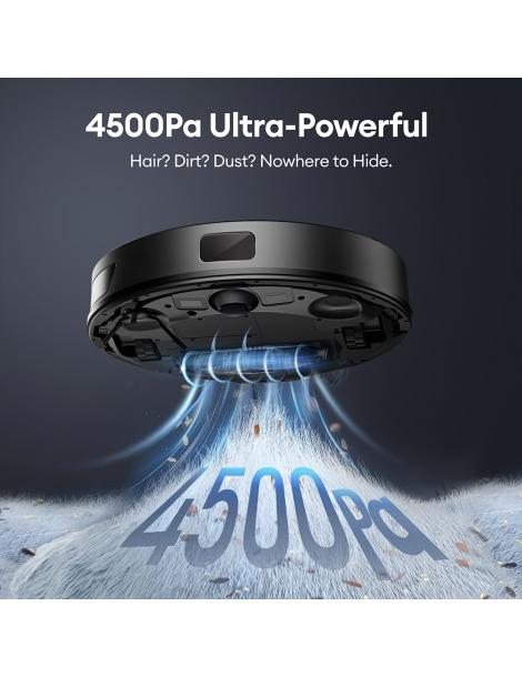 Ultenic T10 Lite Robot Aspirapolvere Con Navigazione LiDAR Aspirazione 4500Pa Auto-svuotamento Matrix Clean - Nero