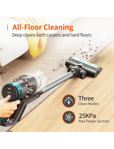 Ultenic U11 Pro Aspirapolvere Senza Fili 25000Pa Aspirazione 2200mAh Batteria Con Display LED 4 Diverse Spazzole Ausiliarie