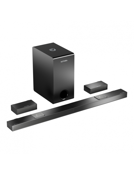 Ultimea Nova S80 Kit di altoparlanti Subwoofer per Soundbar 5.1.2 canali 4K HDR Passthrough 520W di potenza di picco
