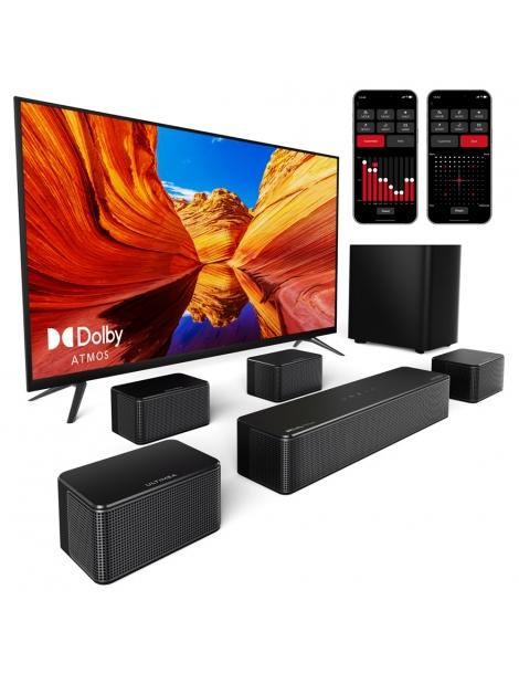 ULTIMEA Poseidon D80 Kit di altoparlanti subwoofer Soundbar a 7.1 canali Dolby Atmos 460 W di potenza di picco