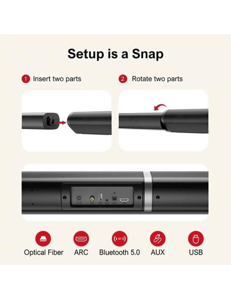 Ultimea Tapio VII 2.1 Wired Soundbar Per Dispositivi TV Soundbar 2.1 Da 190 W Con Subwoofer - Nero
