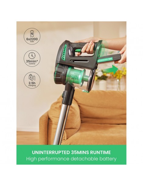Vactidy V8 Handheld Cordless Vacuum Cleaner 20KPa Suction LED Electric Brush Head Detachable Battery 35min Runtime
