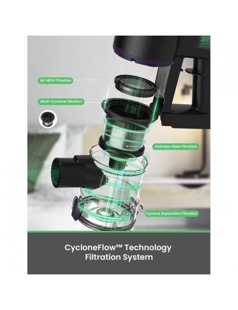 Vactidy V8 Pro Aspirapolvere Senza Fili Aspirazione Potente 25kPa Sistema Di Filtraggio Ciclonico