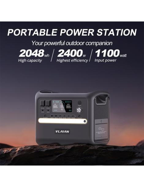 VLAIAN S2400 Generatore Solare Portatile Da 2048Wh/2400W