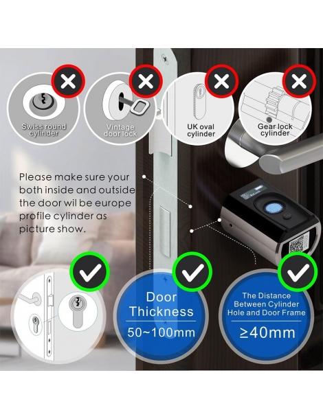 WELOCK TouchEBL41 Blocco Porta Intelligente Con Impronte Digitali