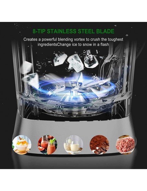 Yakeep 8188 2000W Stand Mixer Frullatore Per Frullati Da 2L Con Agitatore 32000 RPM 8 Lame In Acciaio