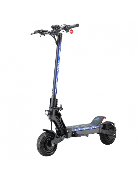 YUME HAWK Scooter Elettrico Pieghevole 10x3.15" Pneumatici Tubeless Per Tutti I Terreni Motore 1200W*2 Batteria 60V 22.5Ah