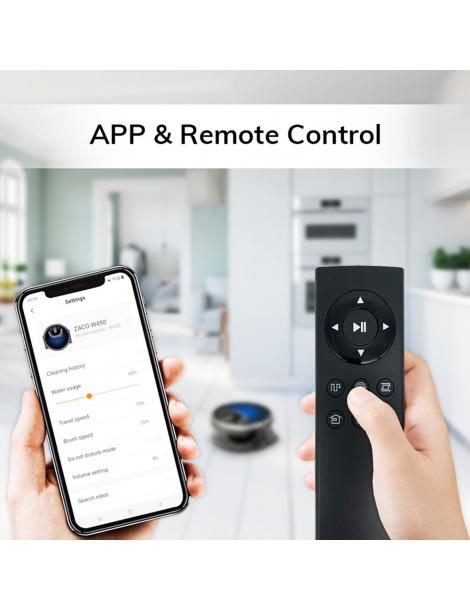 ZACO W450 Robot Pulitore Serbatoio D'acqua Dolce Da 850 Ml 3 Modalità Di Pulizia - Blu Sfumato