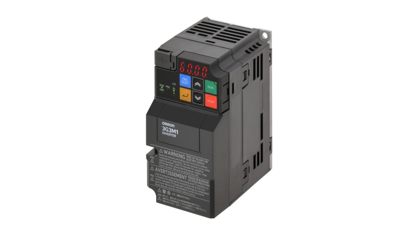 Rs-Online Avviatore a velocità variabile Omron 0 75 kW 200 V CA 1 fase 590Hz