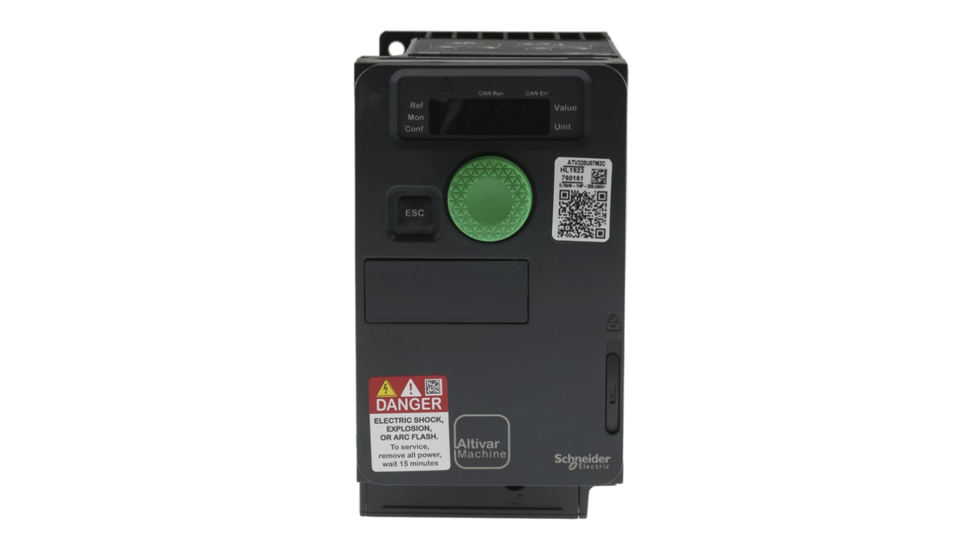 Rs-Online Avviatore a velocità variabile Schneider Electric 0 75 W 230 V c.a. 1 fase 0.1 → 599Hz