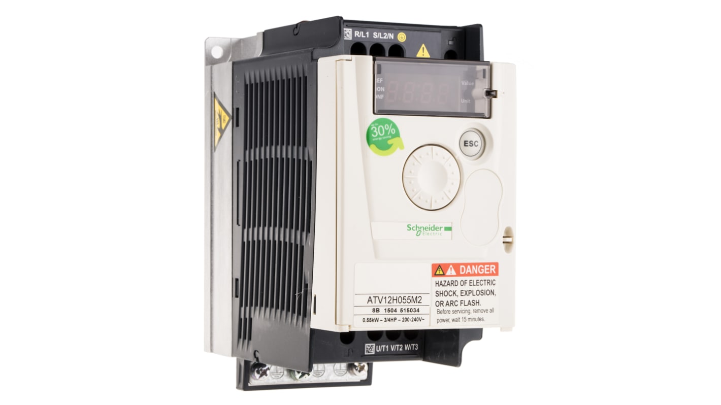 Rs-Online Avviatore a velocità variabile Schneider Electric 0 55 kW 230 V c.a. 1 fase 400Hz