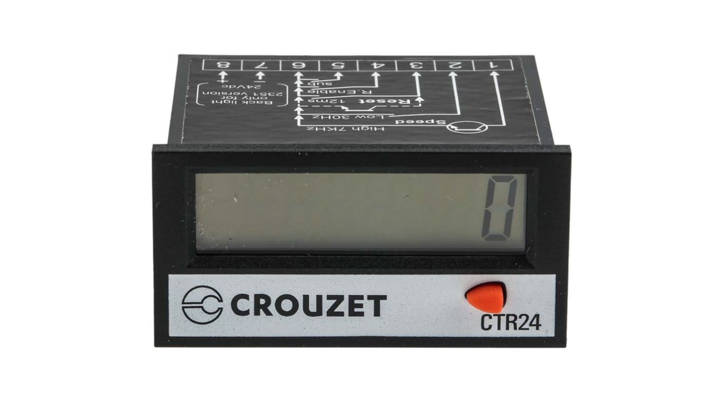 Rs-Online Contatore Crouzet Impulsi display LCD 8 cifre 3 → 30 V c.c