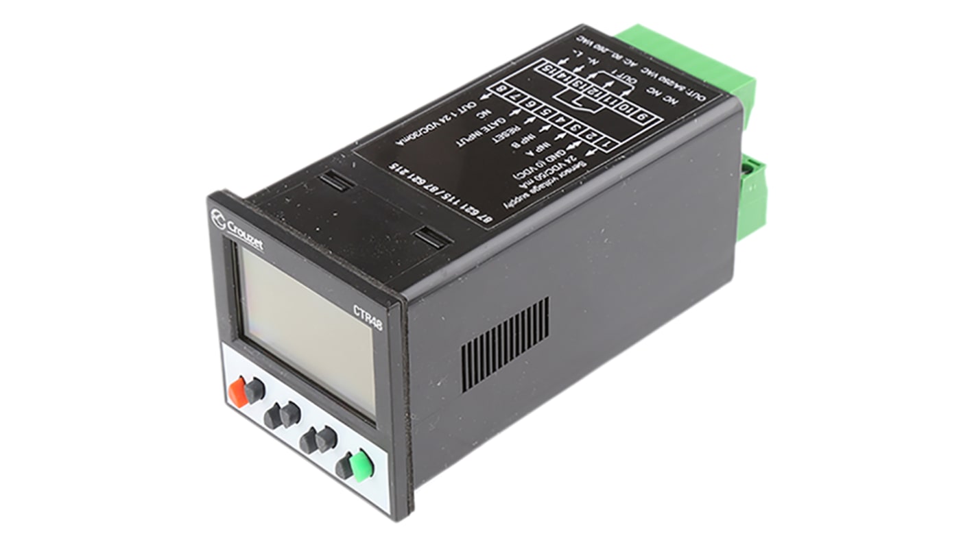 Rs-Online Contatore Crouzet Ore 40kHz display LCD 6 cifre 260 V c.a