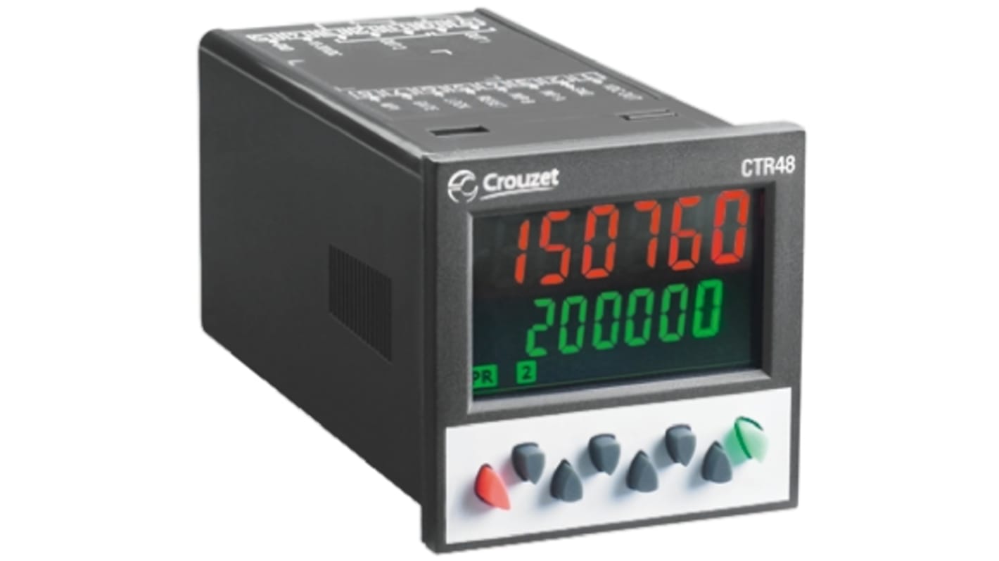 Rs-Online Contatore Crouzet Ore 40kHz display LCD 6 cifre 260 V c.a