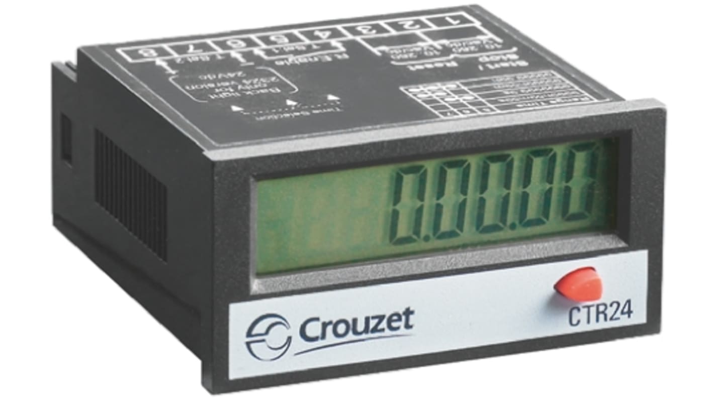 Rs-Online Contatore Crouzet Ore Display LCD 8 Cifre 4 → 30 V C.c