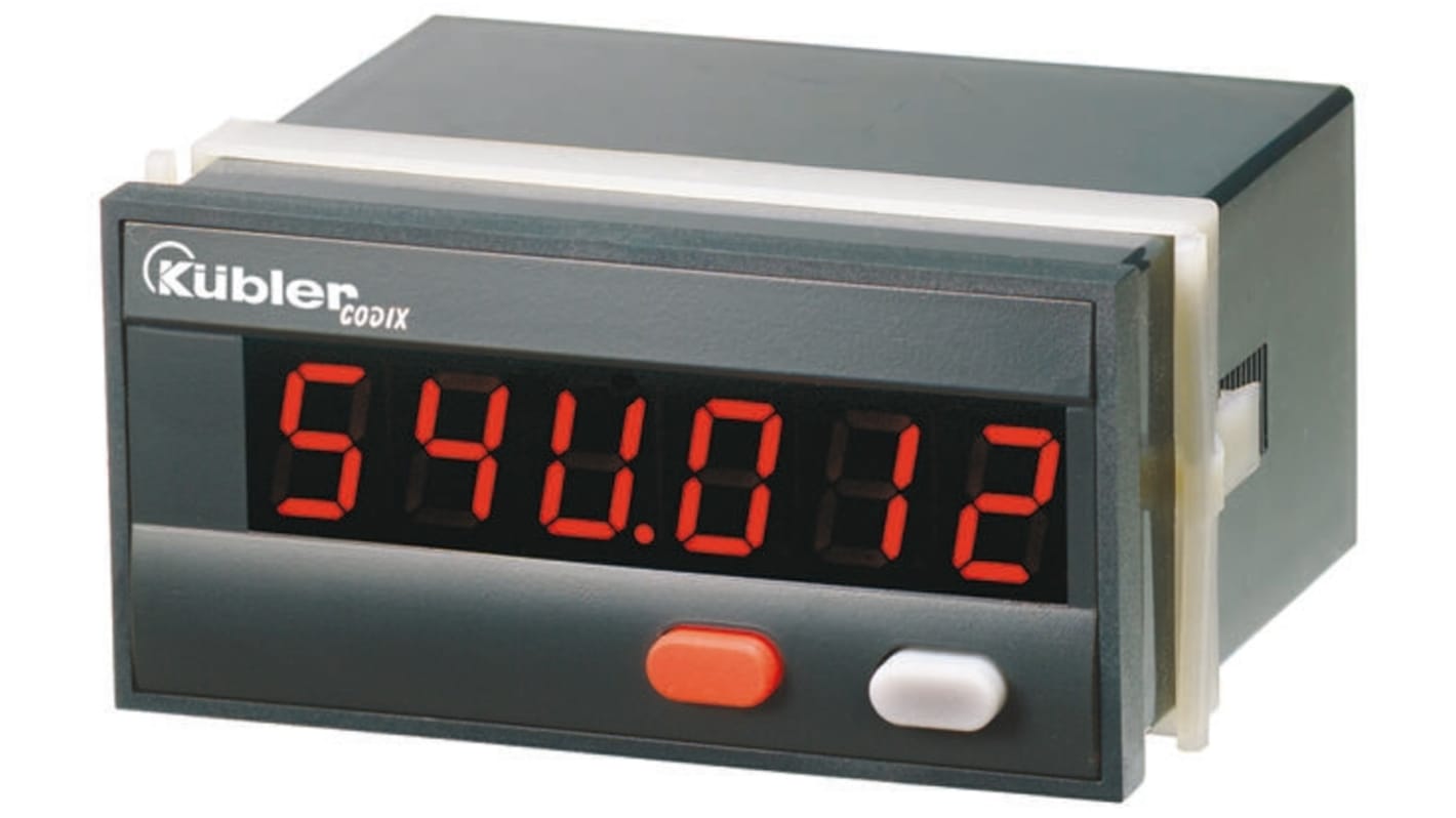 Rs-Online Contatore Kübler Frequenza ore/minuti/secondi impulsi 60kHz display LED 6 cifre 10 → 30 V c.c