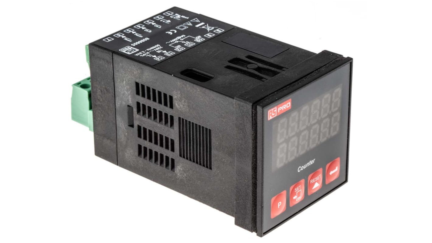 Rs-Online Contatore Meccanico RS PRO Secondi 20kHz display LED 6 cifre 230 V ca