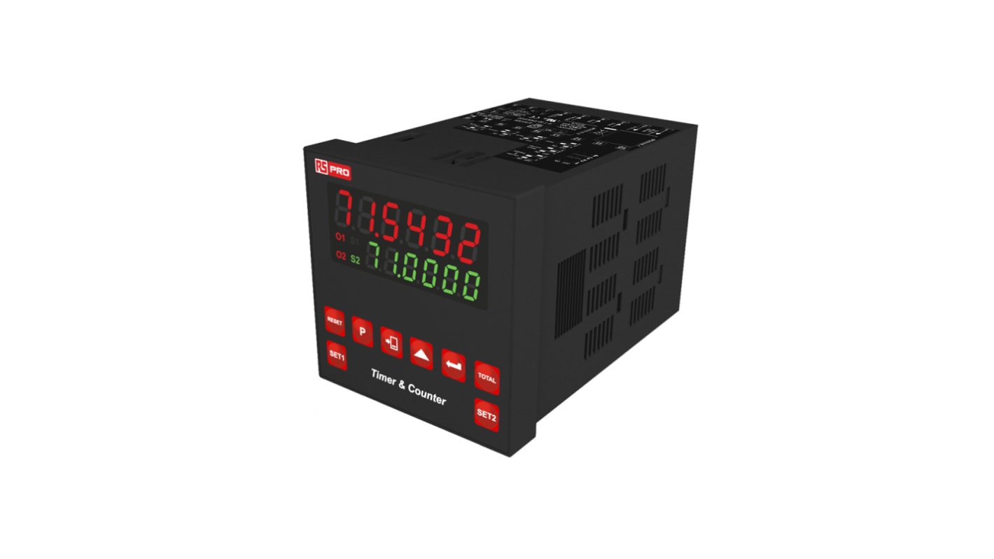 Rs-Online Contatore Meccanico RS PRO Secondi 6kHz display LED 6 cifre 100 → 240 V c.a