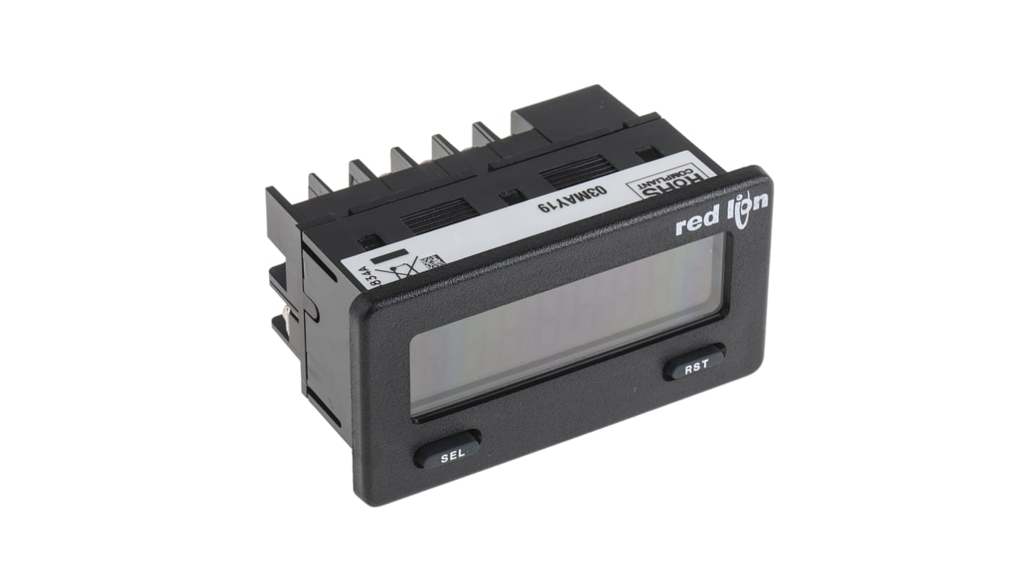 Rs-Online Contatore Red Lion Secondi 20kHz display LCD 8 cifre 9 → 28 V c.c