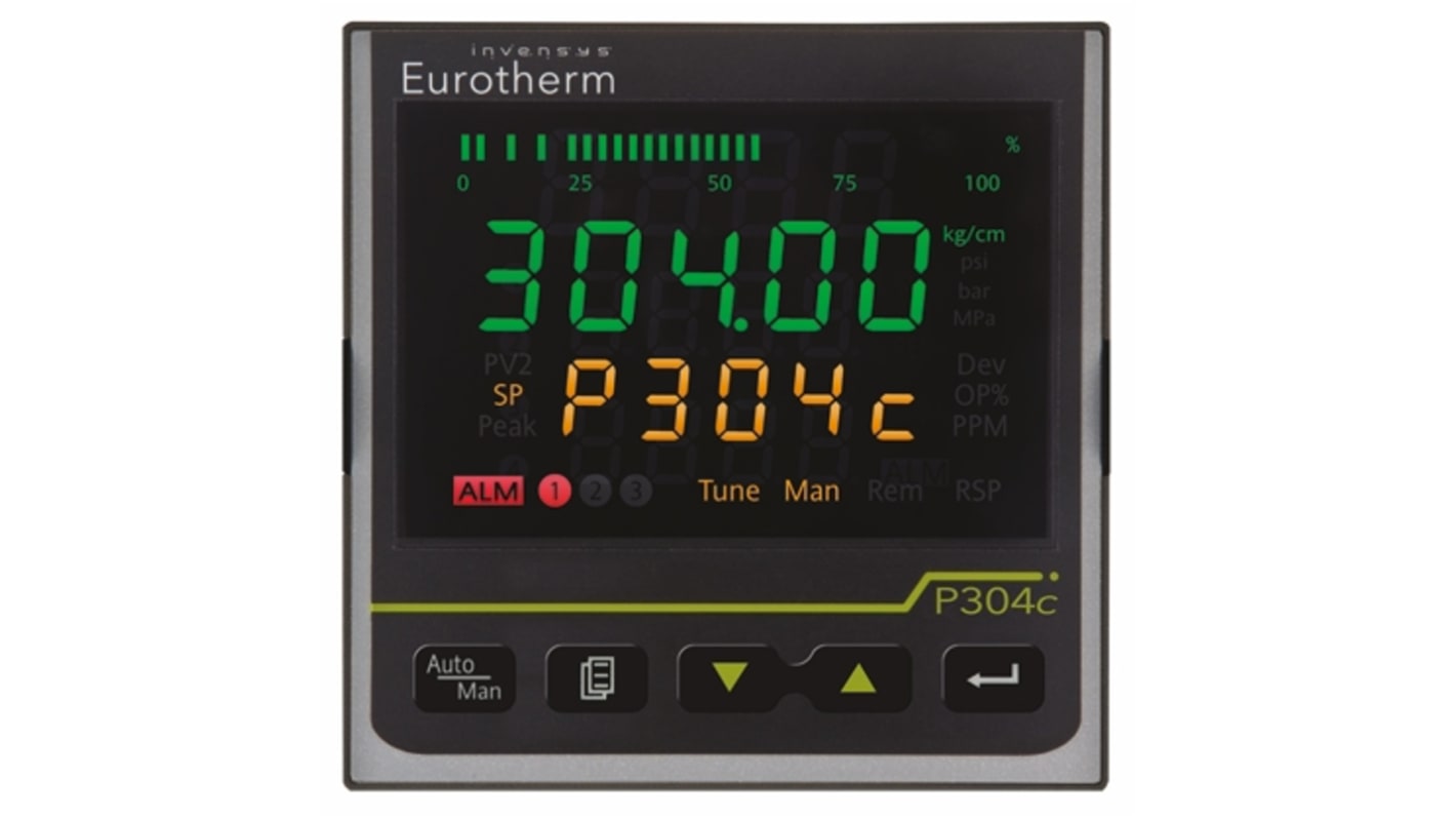Rs-Online Controller di pressione di fusione Eurotherm Piccolo P304 100 → 230 V c.a. 92 x 92mm 3 uscite Analogico relè