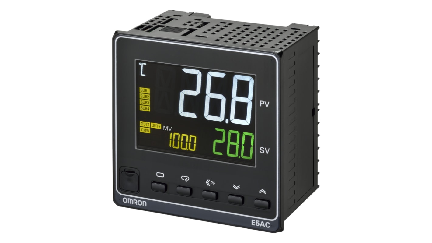 Rs-Online Controller Omron ESAC 100 → 240 V c.a. 96 x 96mm 4 dedicati uscite SSR relè a stato solido logica