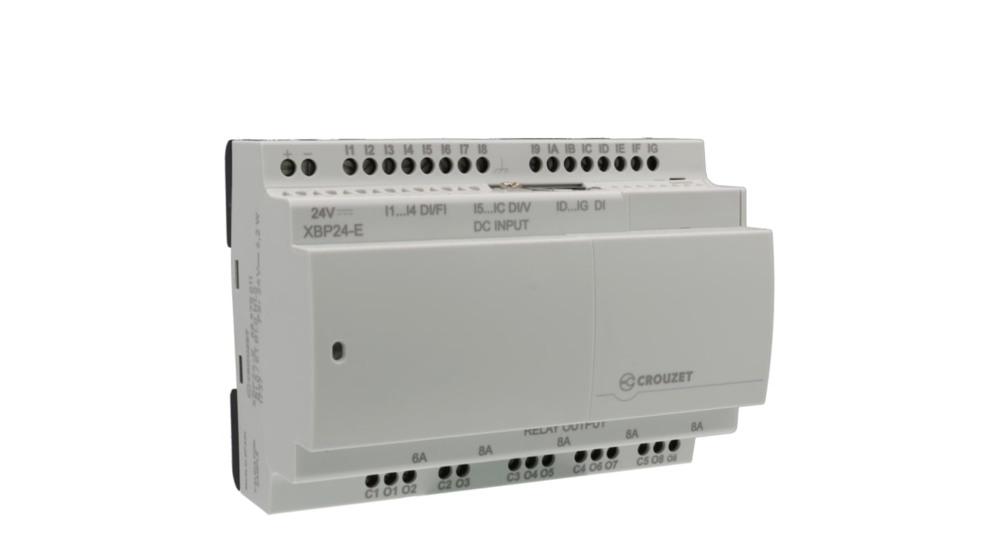 Rs-Online CPU PLC Crouzet Millenium Evo ingressi: 16 (Digitali) uscite: 8 16/8 I/O 24 V c.c