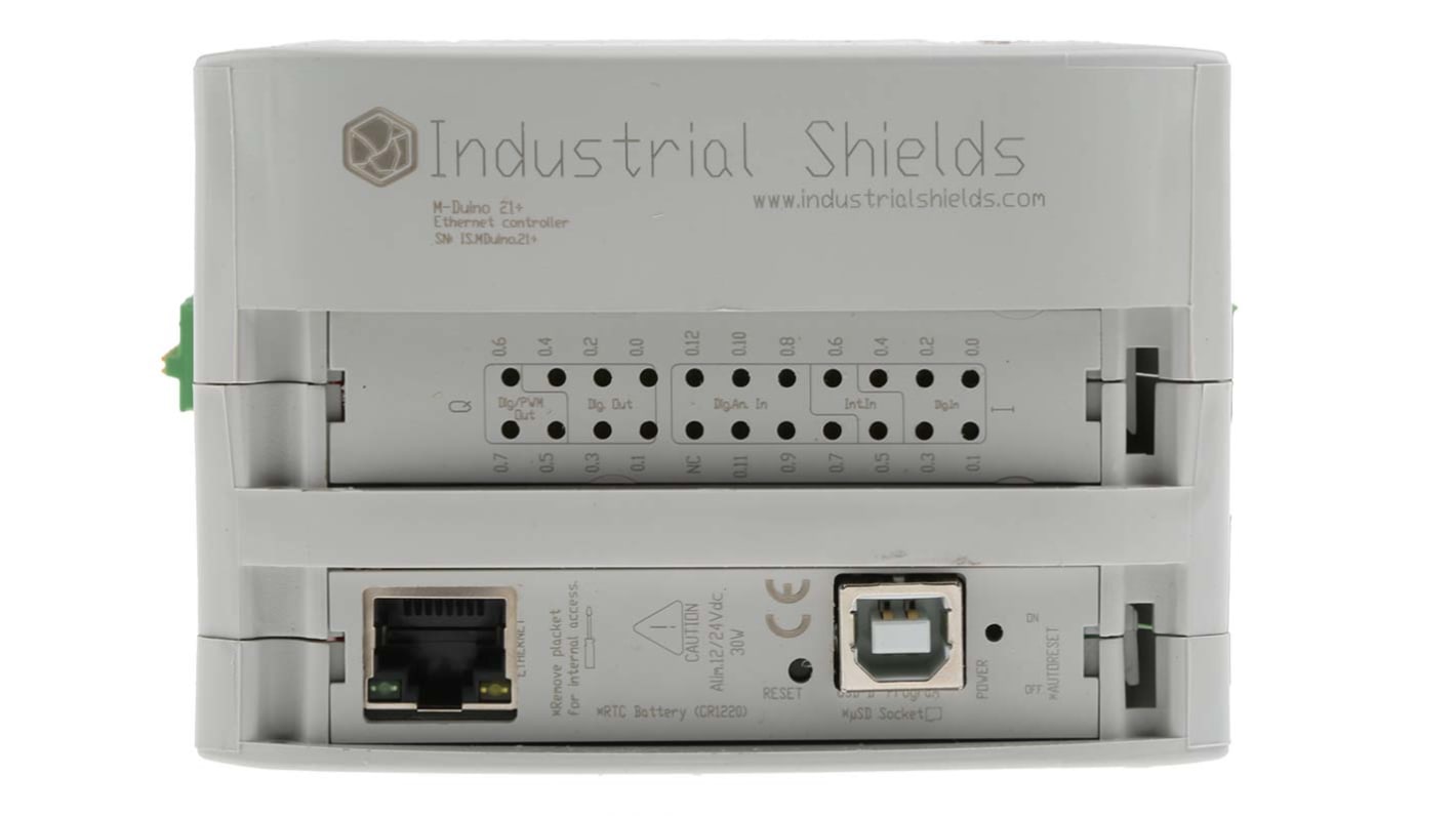Rs-Online CPU PLC Industrial Shields M-Duino Ingressi: 13 Uscite: 8 21 I/O 12 → 24 V C.c