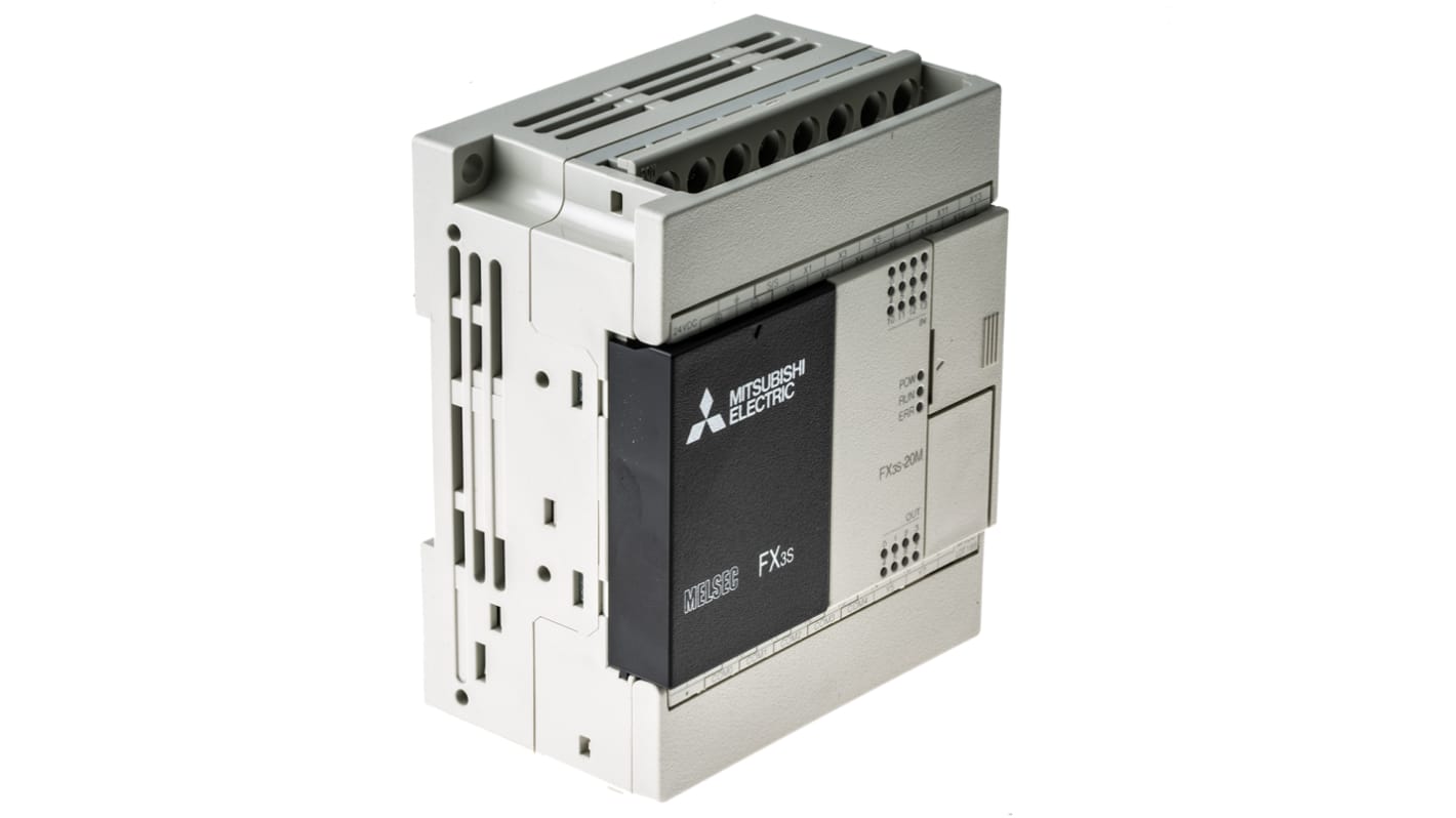 Rs-Online CPU PLC Mitsubishi Electric FX3S ingressi: 12 (sink/source) uscite: 8 (Relè) 20 I/O 24 V c.c