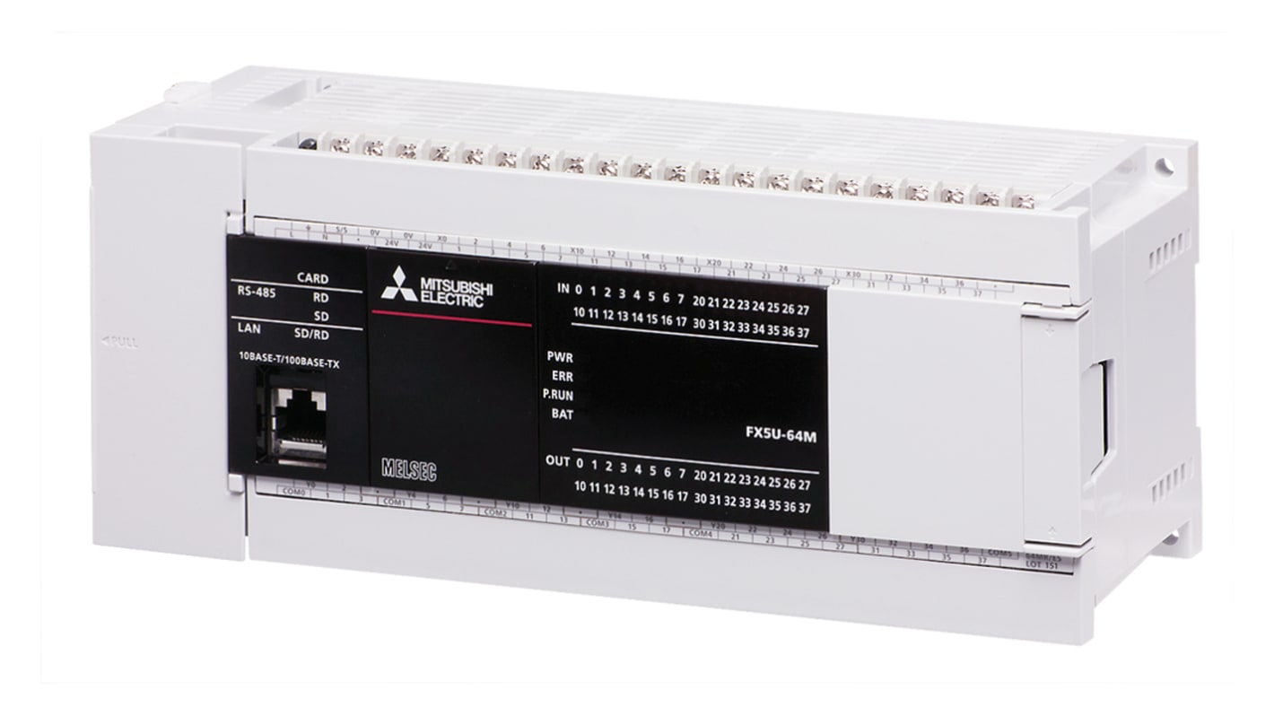 Rs-Online CPU PLC Mitsubishi Electric FX5U ingressi: 32 uscite: 32 64 I/O 100 → 240 V c.a