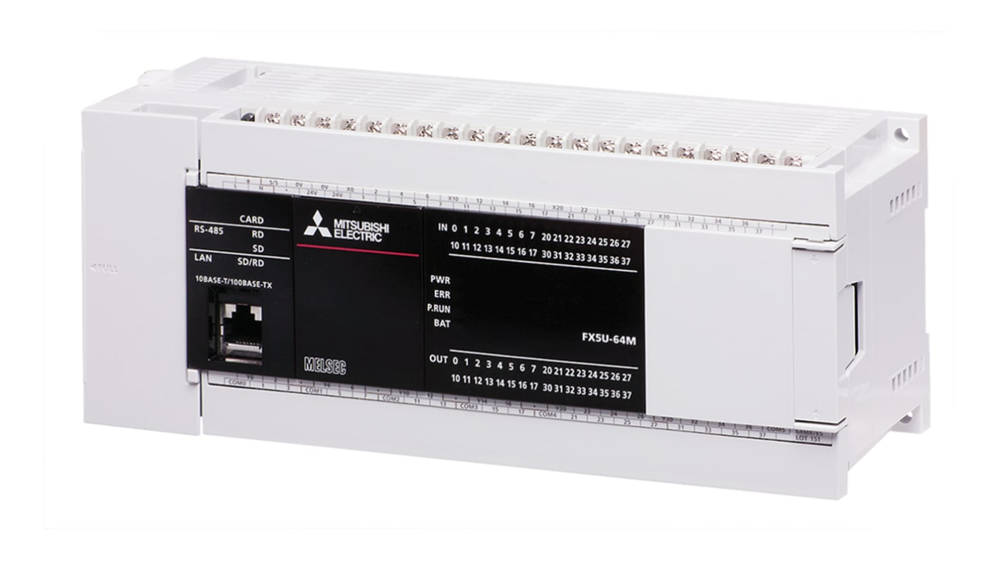 Rs-Online CPU PLC Mitsubishi Electric FX5U ingressi: 32 uscite: 32 64 I/O 100 → 240 V c.a