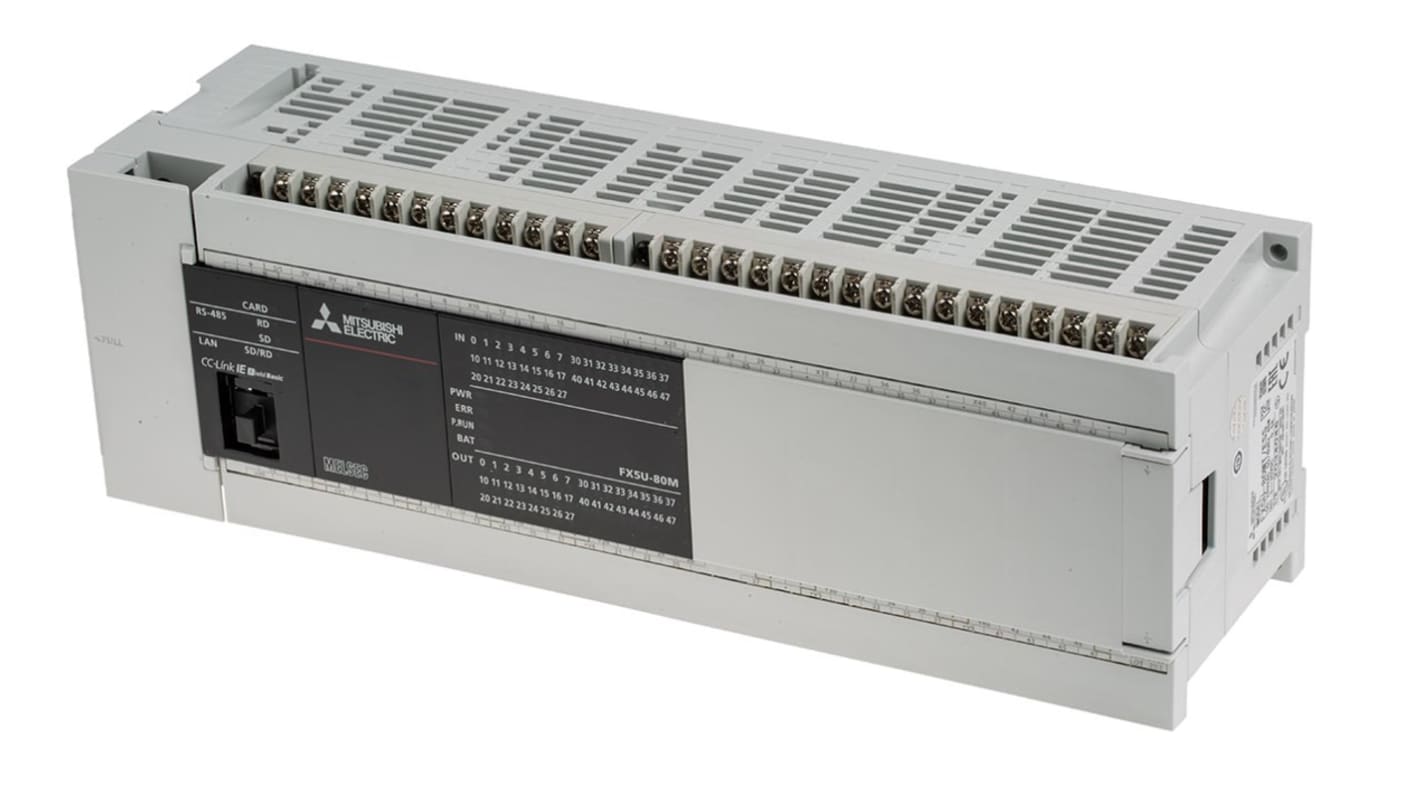 Rs-Online CPU PLC Mitsubishi Electric FX5U ingressi: 40 uscite: 40 80 I/O 100 → 240 V c.a