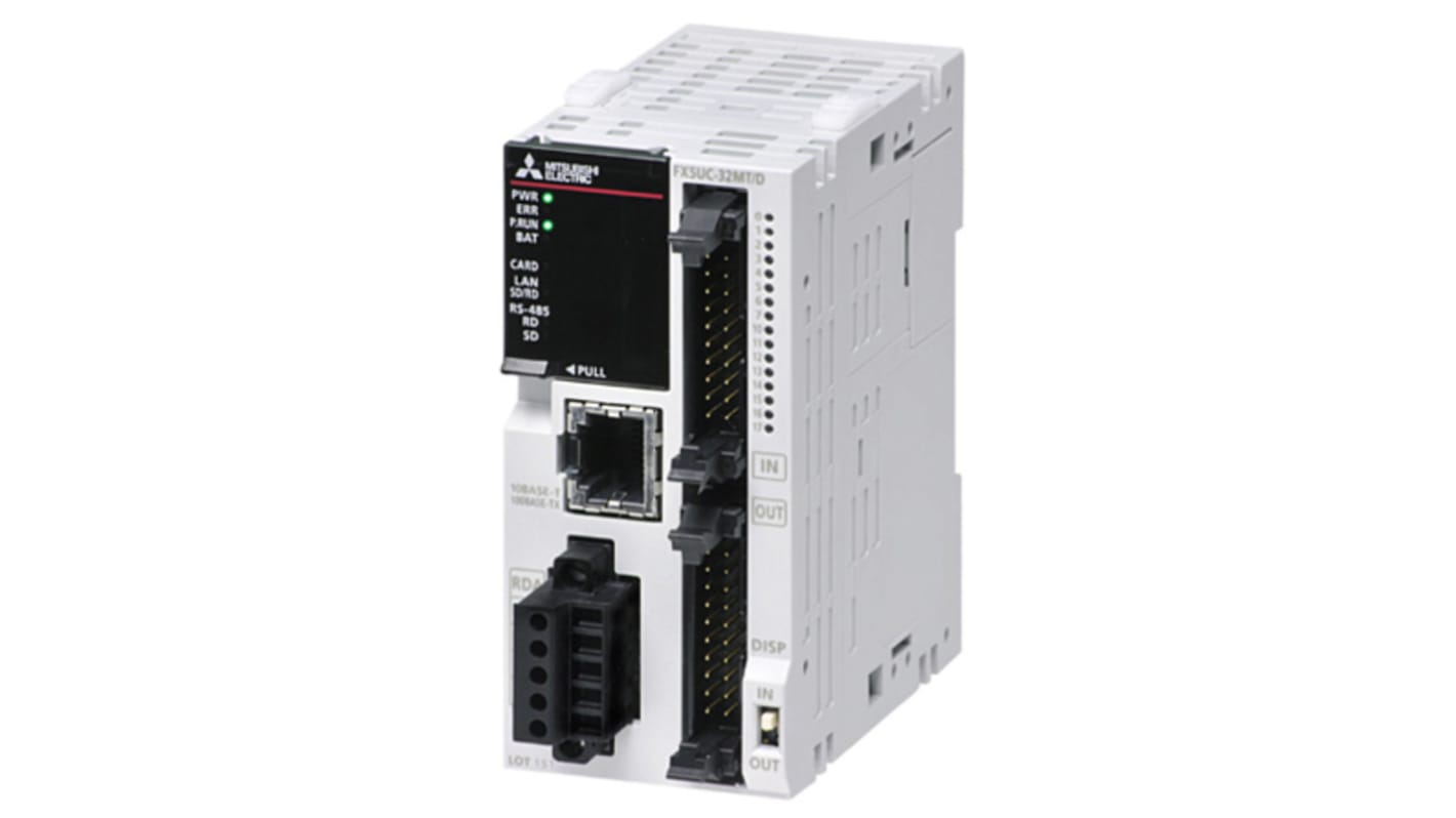 Rs-Online CPU PLC Mitsubishi Electric MELSEC iQ-F ingressi: 16 uscite: 16 16 I/O 5 V c.c. 24 V c.c