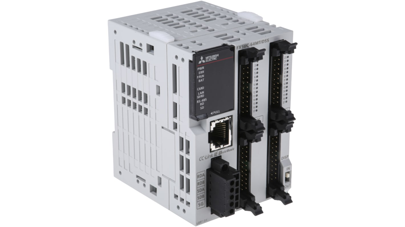 Rs-Online CPU PLC Mitsubishi Electric MELSEC iQ-F ingressi: 32 uscite: 32 32 I/O 5 V c.c. 24 V c.c