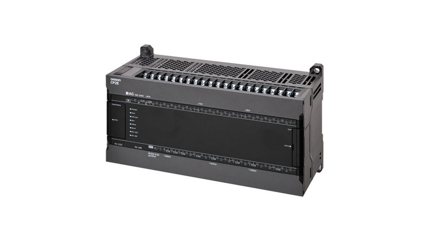 Rs-Online CPU PLC Omron CP2E ingressi: 36 uscite: 24 60 I/O 24 V c.c
