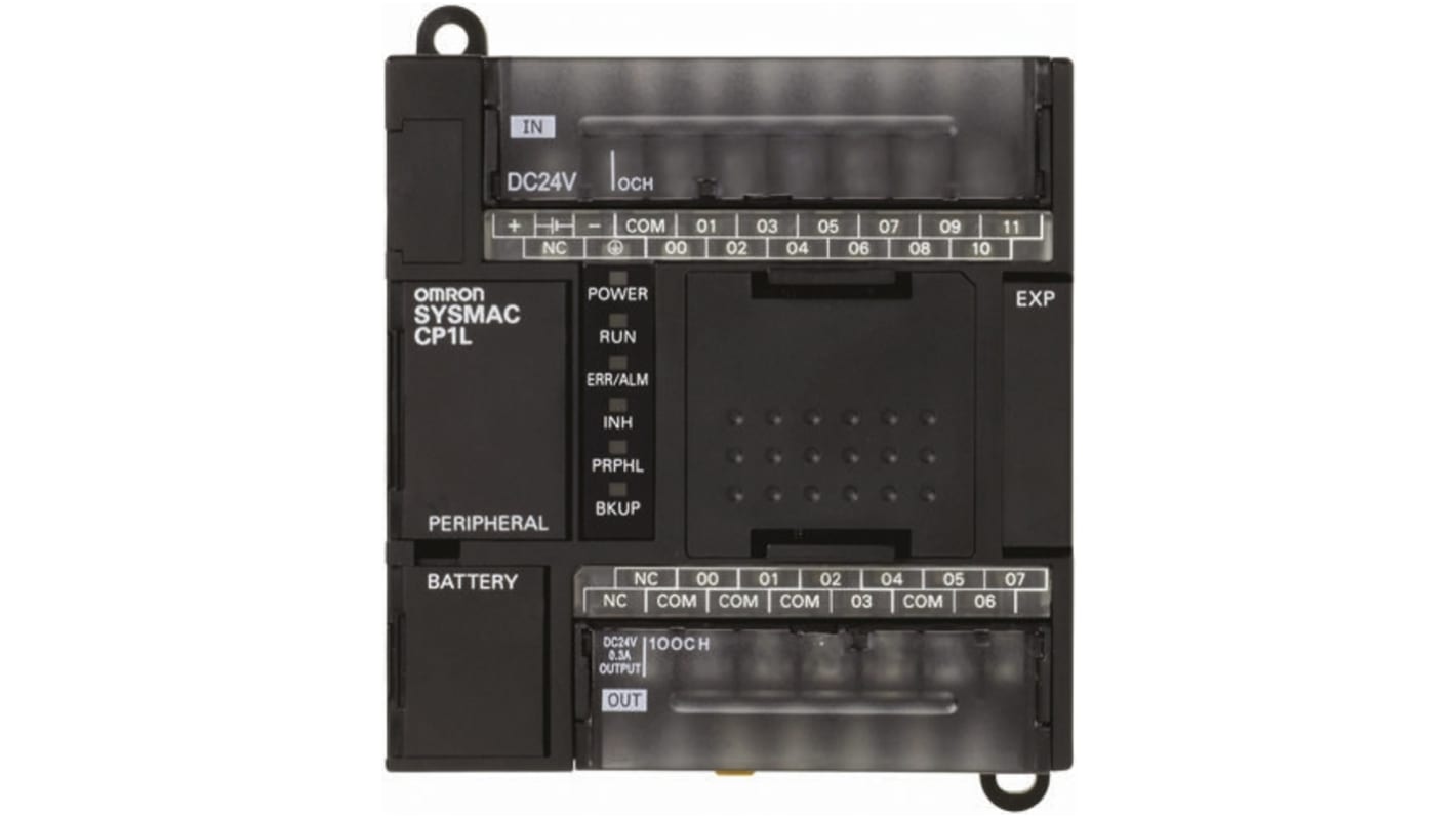 Rs-Online CPU PLC Omron Serie CP1L ingressi: 12 (c.c.) uscite: 8 (Relè) 20 I/O 85 → 264 V c.a