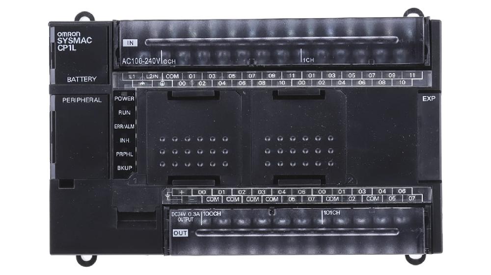 Rs-Online CPU PLC Omron Serie CP1L ingressi: 24 (c.c.) uscite: 16 (Relè) 40 I/O 85 → 264 V c.a