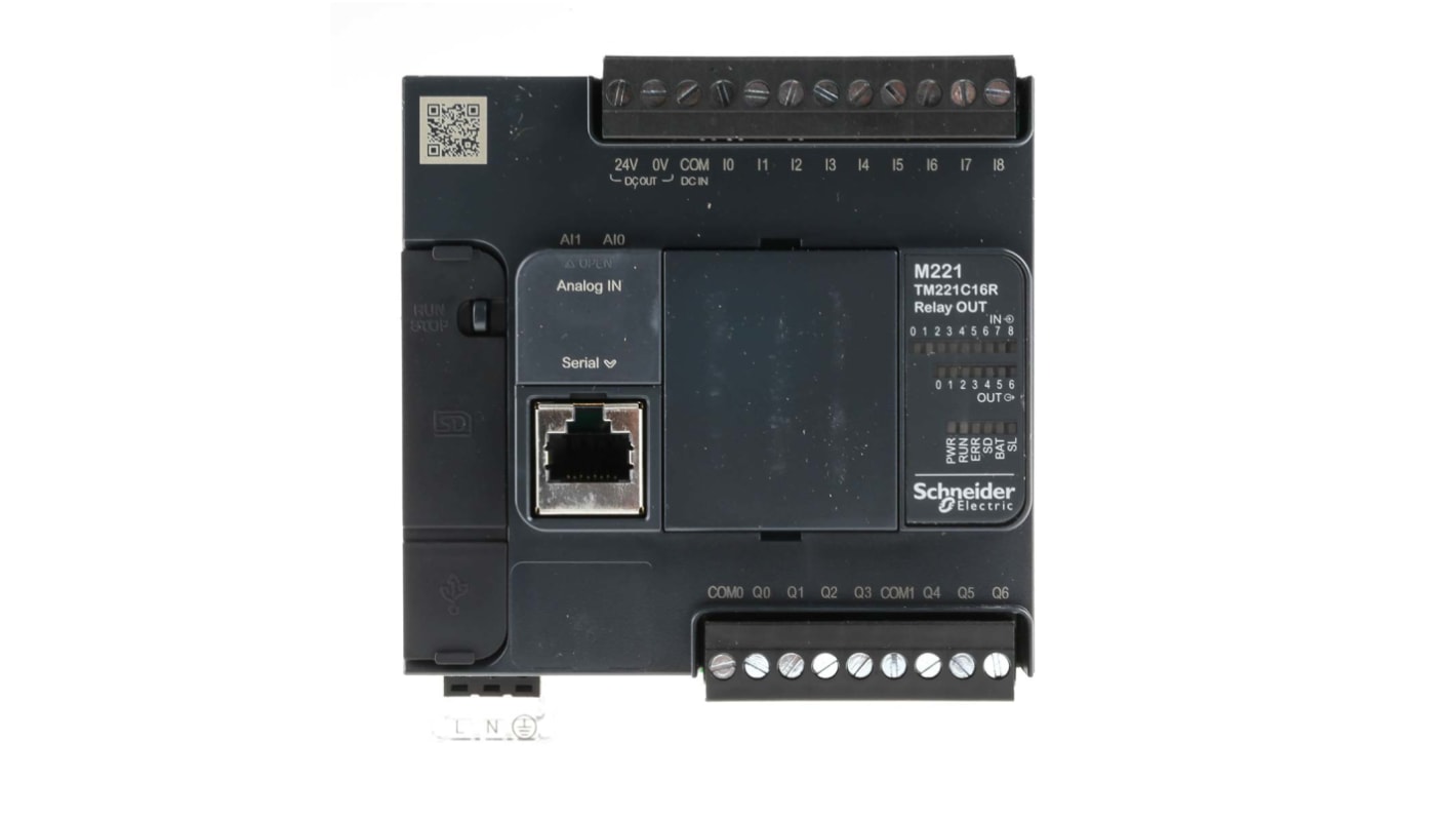 Rs-Online CPU PLC Schneider Electric Modicon M221 ingressi: 16 uscite: 7 16 I/O