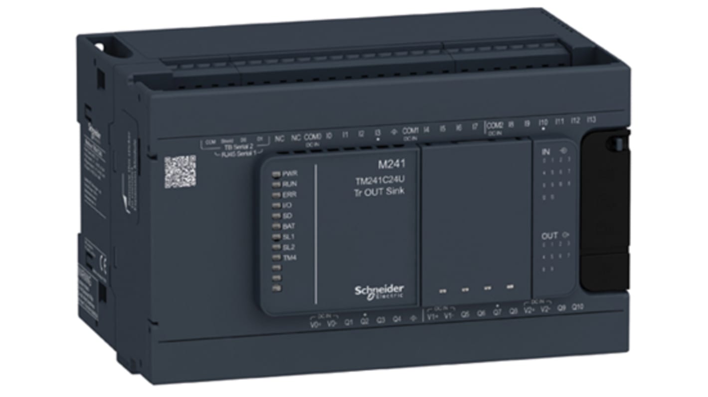 Rs-Online CPU PLC Schneider Electric Modicon M241 ingressi: 14 uscite: 10 24 I/O 24 V