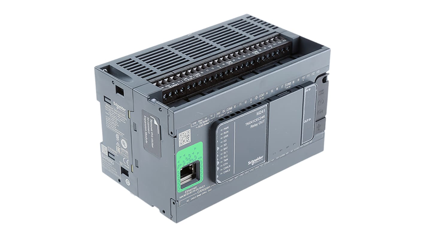Rs-Online CPU PLC Schneider Electric Modicon M241 ingressi: 14 uscite: 10 24 I/O 100 → 240 V